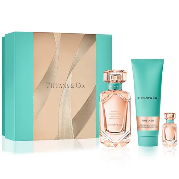 2 X ✅ Tiffany & Co. 3 Piece Rose Gold EDP Holiday Gift Set ✨ NEW IN GIFT BOXES - Picture 1 of 3